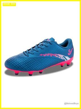 Men's Women's Soccer Cleats Lightweight Faux Leather Athletic Shoes